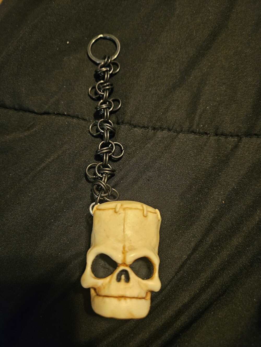 Skeleton Head Frankestein Keychain